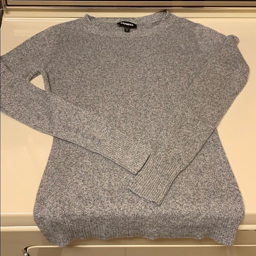 Express marked gray crew neck sweater